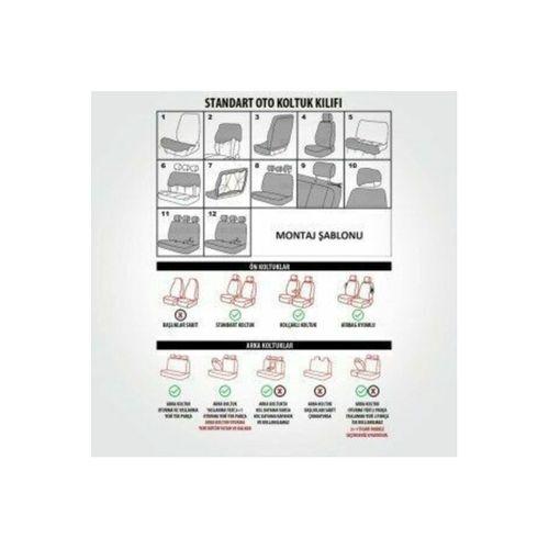 Nissan Pathfinder 2005-2010 Uyumlu Trend Serisi Tay Tüyü Oto Koltuk Kılıfı Siyah
