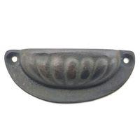 Antika Tarz Dekoratif Pirinç İstiridye Tas Mobilya Kulbu - 37x87 Mm, Oksit