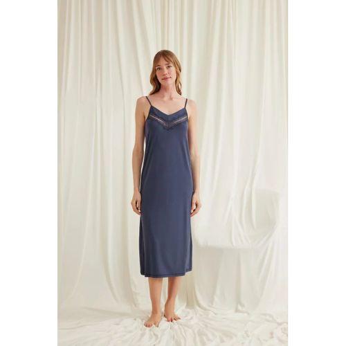 Dekolteli Yakası Ve Kolu Dantelli Sabahlık Takımı