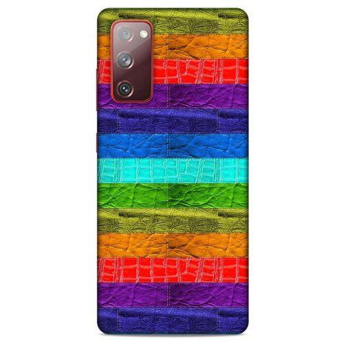 Samsung Galaxy S20 Fe Kılıf Patchwork (38) Neo Hybrid Kılıf Yeşil Kırmızı Mor