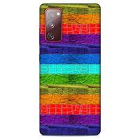 Samsung Galaxy S20 Fe Kılıf Patchwork (38) Neo Hybrid Kılıf Yeşil Kırmızı Mor