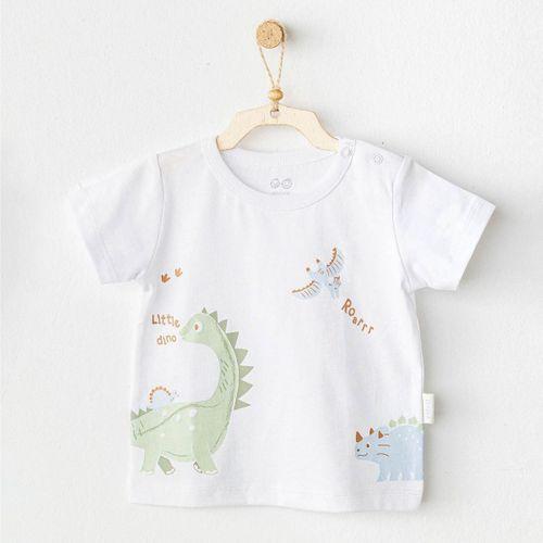 Andywawa Andywawa AC25978 Casual Bebek Tshırt White