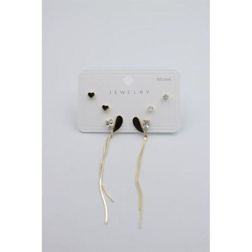 Çoklu Set Küpe - Altın