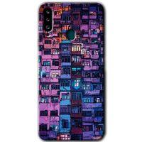 Samsung Galaxy A20s Kılıf Baskılı Kapak - Şehir Görünümü +Tam Ekran Koruyucu