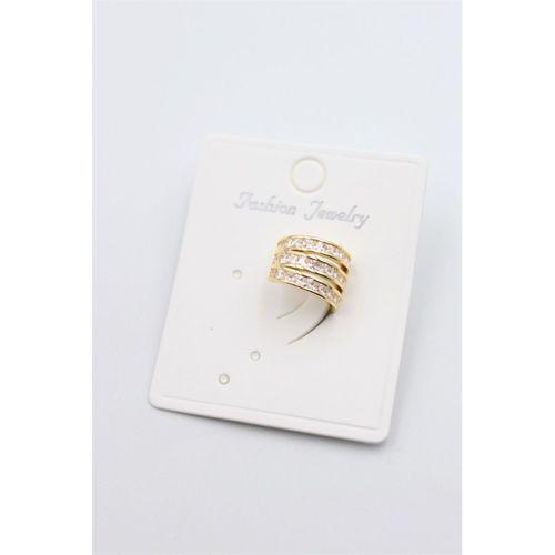 Taşlı Kıkırdak Küpe - Altın