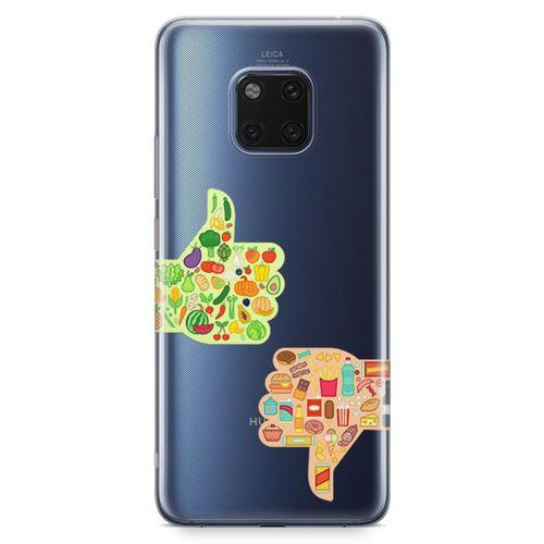 Huawei Mate 20 Pro Kılıf Sağlıklı Sağlıksız Arka Kapak Koruma Desenli Full Koruyucu