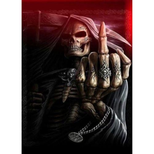 3 Boyutlu Resim 3 Farklı Resim Değişenli Halloween İskelet Tablosu 30x40 Cm
