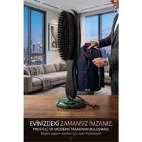 Siyah Ahşap Elbise Fırçası - Premium Deri İpli Pantolon ve Ceket Bakımı 722944