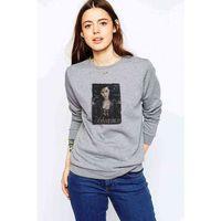 Black veil Brides Andy Rock Baskılı Gri Kadın Sweatshirt