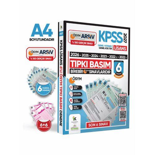 2027 KPSS Lisans ÖSYM Çıkmış Soru Tıpkı Basım 6lı Deneme Paketi Video Çözümlü Türkiye Geneli