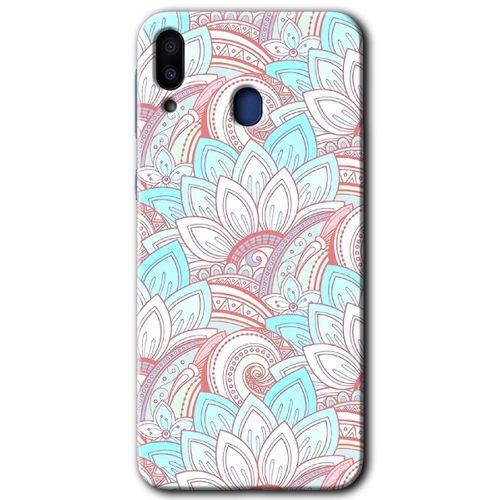 Samsung Galaxy M10 Kılıf HD Desen Baskılı Arka Kapak + Temperli Cam - Çin Mandala 1
