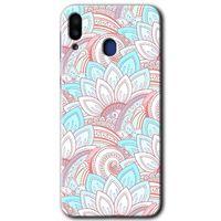 Samsung Galaxy M10 Kılıf HD Desen Baskılı Arka Kapak + Temperli Cam - Çin Mandala 1