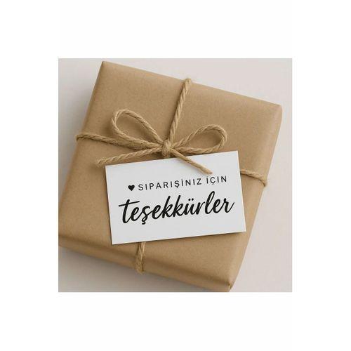 ’’Siparişiniz için teşekkürler’’ Teşekkür Kartı 100 Ad 8x5cm 300 gr Mat Kuşe