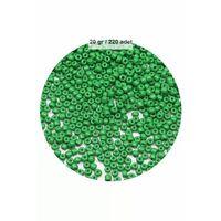 Opak Yeşil Renk 4 mm Yaklaşık 220 adet/20 gram Cam Boncuk Oya Yazma Bileklik ve Kolye