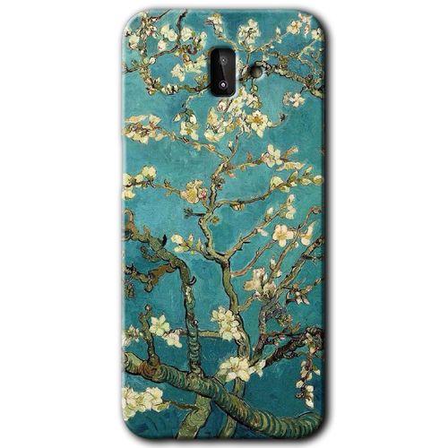 Potkal Hediye Fabrikası Samsung Galaxy J8 HD Baskılı Kılıf + 9D Tam Ekran Koruyucu - Almond Blossom