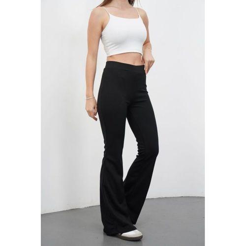 Kadın Yüksek Bel Krep Kumaş Bol Paça Pantolon