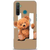 Realme 5 Pro Kılıf HD Baskılı Kılıf - Teddy Hı + Tam Ekran Koruyucu