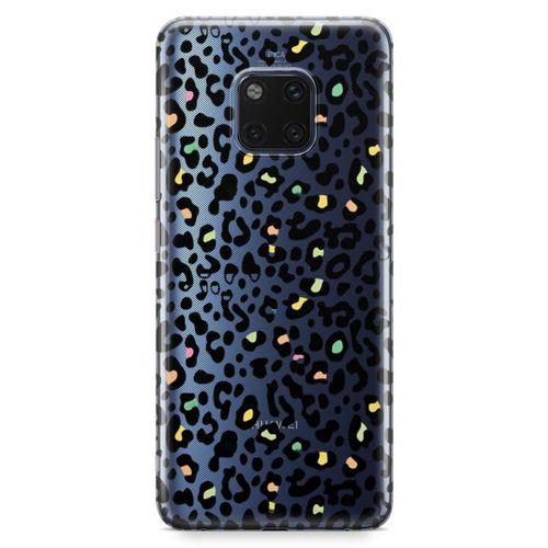Huawei Mate 20 Pro Kılıf Colorful Leopar Arka Kapak Koruma Desenli Full Koruyucu