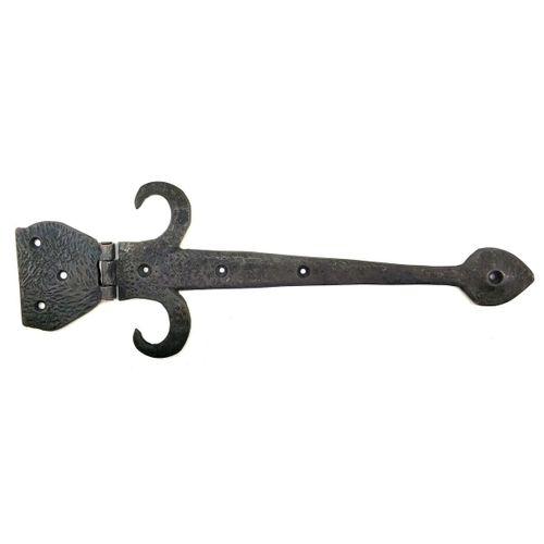 Antika Tarz Dekoratif Pirinç Kuyruklu Çanak Menteşe - 137x390 Mm, Oksit