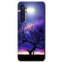 Xiaomi Mi Note 10 Lite Kılıf HD Desen Baskılı Arka Kapak + Temperli Cam - Uzay Silüet