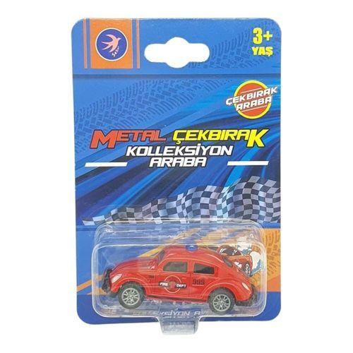 Çek Bırak Metal Küçük Arabalar 8 cm - SH40031 - İtfaiye Vosvos