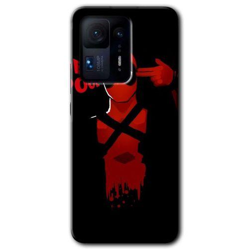 Xiaomi Mi Mix 4 Kılıf HD Desen Baskılı Arka Kapak+Temperli Cam - DeadPool 4