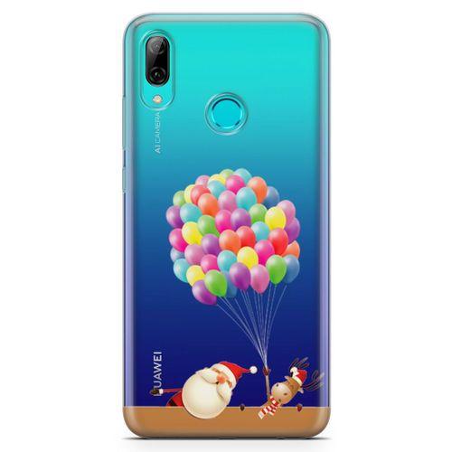 Huawei Y7 2019 Kılıf Balon Noel Geyik Arka Kapak Koruma Desenli Full Koruyucu