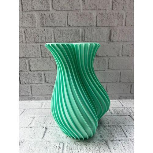 Kalpli Turkuaz Dekoratif Vazo 24 Cm Modern Şık Tasarım