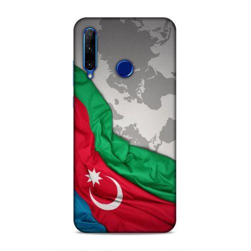 Huawei Y6P Uyumlu Kılıf Azarbaijan (16) Kalın Kılıf Harita Bayrak