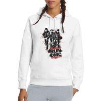 Run DMC Baskılı Beyaz Kadın Kapşonlu Sweatshirt