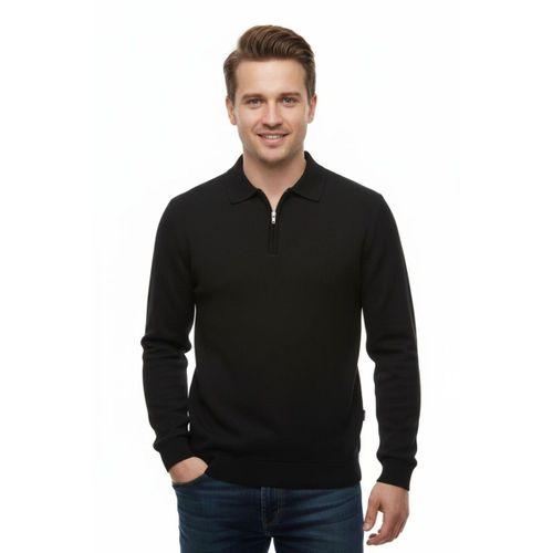 Erkek Polo Yaka Fermuarlı Triko Kazak Regular Fit  7001 BGL-ST04921