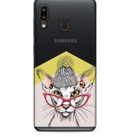 Zoologix (25) Samsung Galaxy A20 Şeffaf Kılıf Silikon Desenli