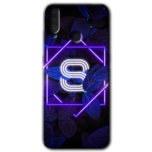 General Mobile GM 10 Kılıf HD Desen Baskılı Arka Kapak - Dark Neon Yaprak S Harfi