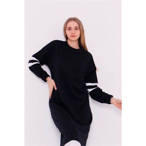 Gupse Kolları Şeritli Eteği Detaylı Spor Elbise - 71079 - Lacivert