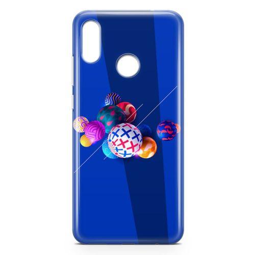 Huawei P Smart 2019 Kılıf 3D Toplar Arka Kapak Koruma Desenli Full Koruyucu