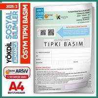 2025/2 YÖKDİL Almanca Sosyal Bilimler ÖSYM Çıkmış Soru Tıpkı Basım Deneme Kitapçığı Türkiye Geneli