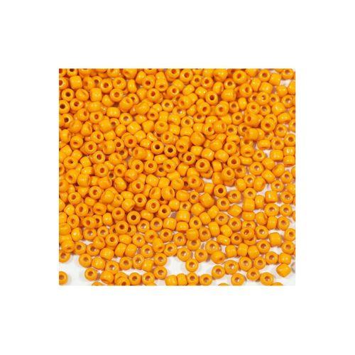 Turuncu Renk 4 mm Yaklaşık 660 adet / 60 gram Cam Boncuk Oya Yazma Bileklik ve Kolye