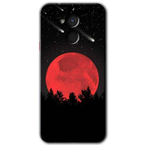 Potkal Hediye Fabrikası General Mobile GM 8 Kılıf HD Desen Baskılı Arka Kapak - Kanlı Ay