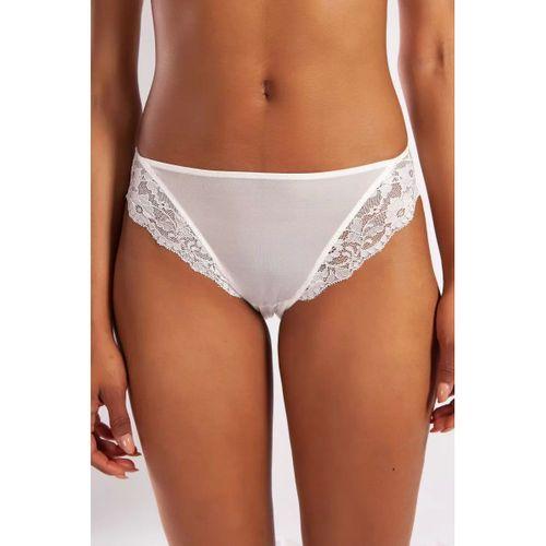 Golshan Goldy Mini Slip, Kadın Dantelli Ekru Külot