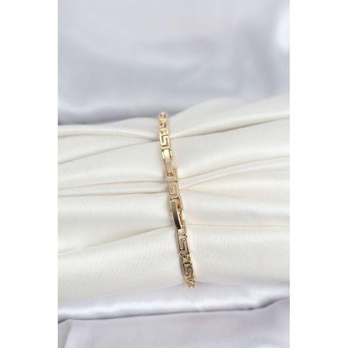 CM 14K Gold Renk Geometrik Model Kadın Bileklik