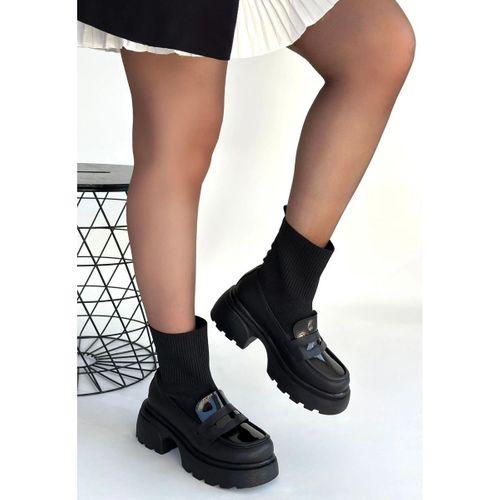 Wanye Siyah Cilt Cilt Streçli Bot