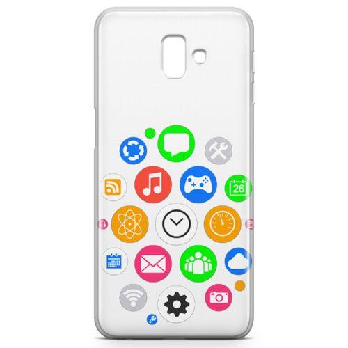 Samsung Galaxy J6 Plus Kılıf Akıllı Saat Arka Kapak Koruma Desenli Full Koruyucu