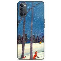 Oppo Reno 4 Kılıf Snowix (45) Liquid Air Kılıf Turuncu Mavi