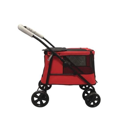 Tommy Evcil Hayvan Arabası Gri Kırmızı 102*62*105c Max 40kg