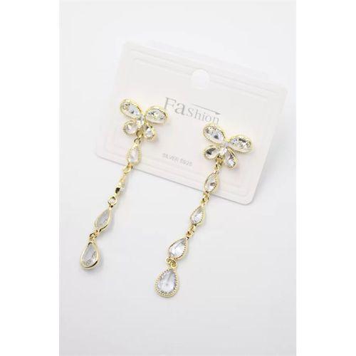 Zirkon Taşlı Küpe - Altın