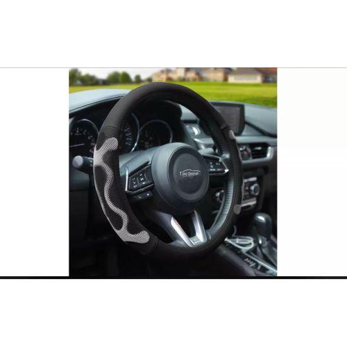 DİREKSİYON KILIFI GEÇME 38CM 3 BOYUTLU NOKTALI SİYAH GRİ