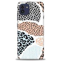 Samsung Galaxy A03 Kılıf HD Baskılı Kılıf - Benekli Renkler + Tam Ekran Koruyucu