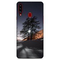 Lopard Samsung Galaxy A20s Uyumlu Kılıf Gece'S (48) Bumper Kılıf Kış Manzara