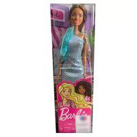 Barbie Pırıltılı Bebekler Mavi Elbiseli - T7580-HJR95