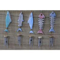 Ahşap Balıklı Metal Çan